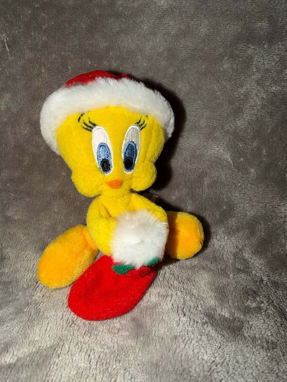 Warner Bros. Studio Store Tweety Bird Santa Hat Christmas Stocking Plush